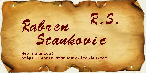 Rabren Stanković vizit kartica